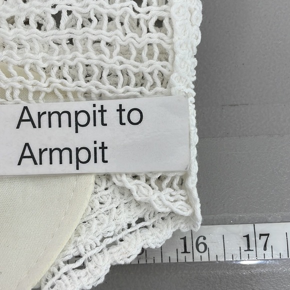 Du Jour Crop Top Boho Crochet Wrap Halter Lace Cream Size One Size - Picture 15 of 17